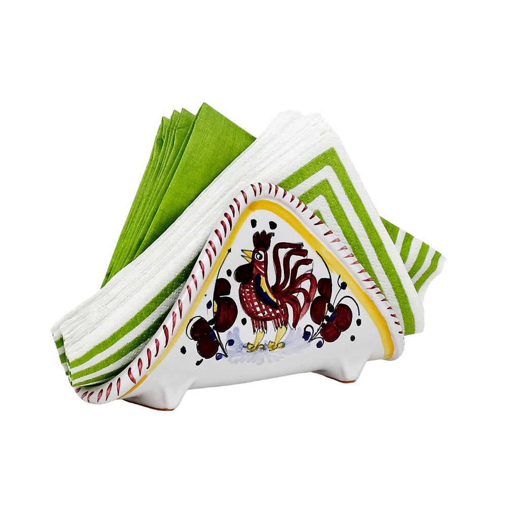 ORVIETO RED ROOSTER: Napkin Holder