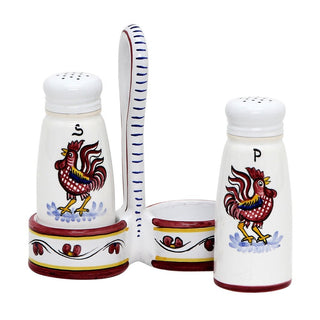 ORVIETO RED ROOSTER: Salt and Pepper Cruet