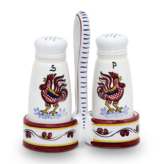 ORVIETO RED ROOSTER: Salt and Pepper Cruet