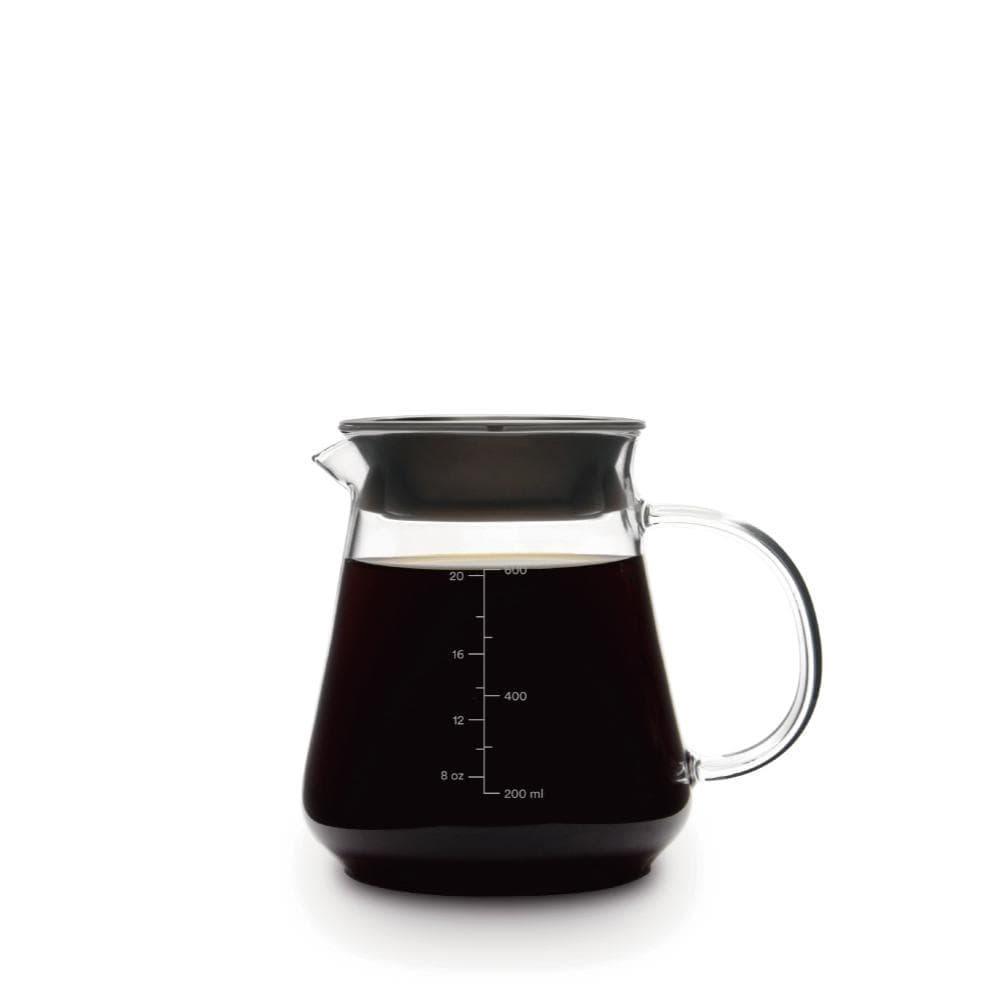 Glass Pour-Over Coffee Range Server with Lid – 20 oz or 27 oz