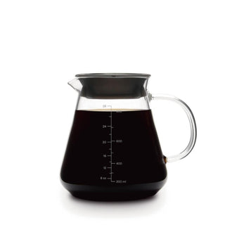 Glass Pour-Over Coffee Range Server with Lid – 20 oz or 27 oz