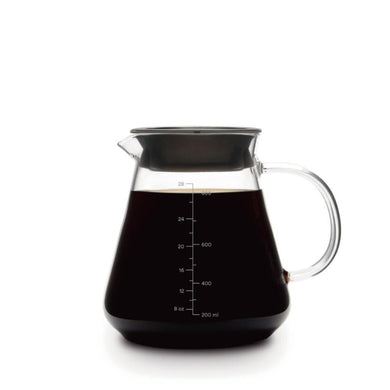 Glass Pour-Over Coffee Range Server with Lid – 20 oz or 27 oz