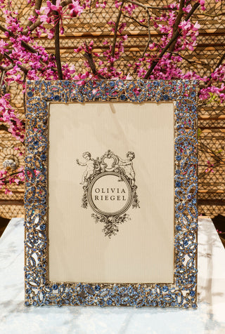 Silver Papillon with Lt Sapphire Crystals 5