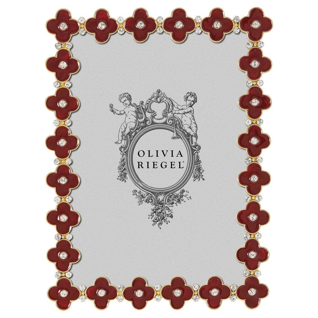 Gold Enamel Clover Picture Frame