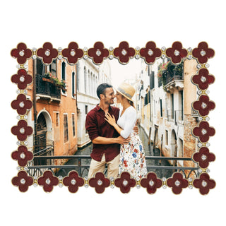 Gold Enamel Clover Picture Frame