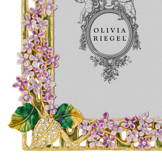 Corina Lilac Floral Crystal Picture Frame