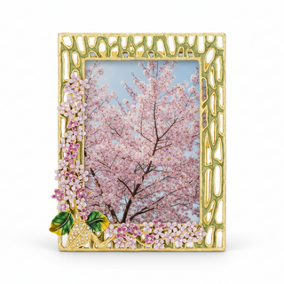Corina Lilac Floral Crystal Picture Frame