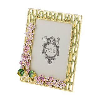 Corina Lilac Floral Crystal Picture Frame