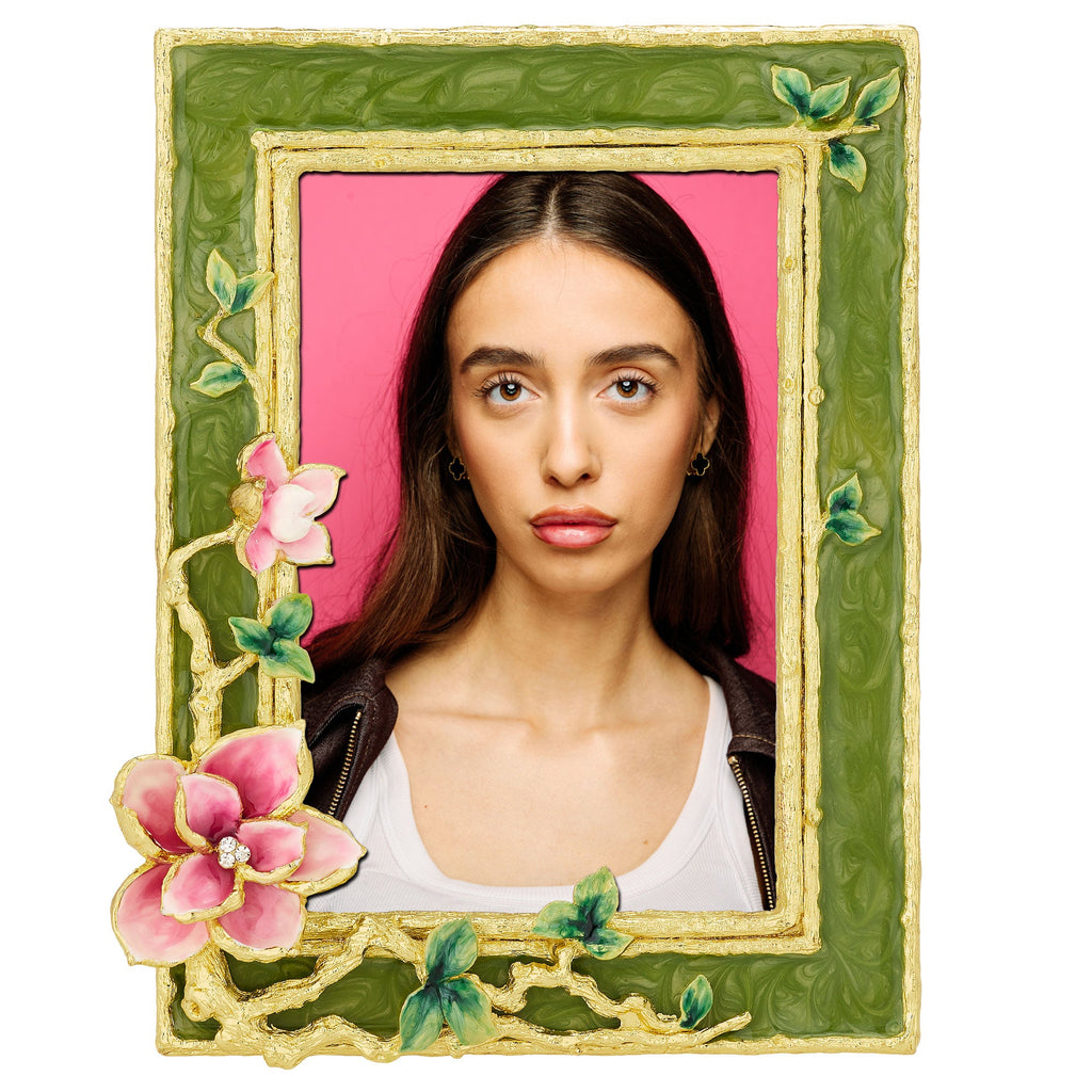 Gloria Floral Crystal Picture Frame