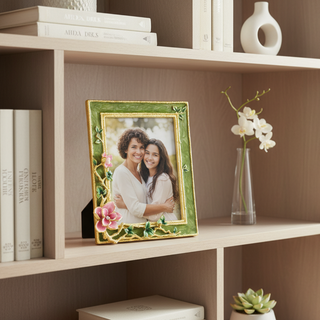 Gloria Floral Crystal Picture Frame