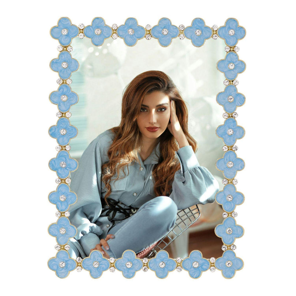 Light Blue Enamel Clover 5