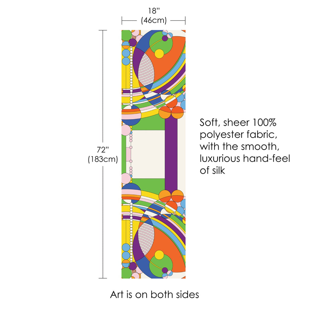 Frank Lloyd Wright March Balloons Long Sheer Scarf – Lightweight, Elegant, Silky-Soft