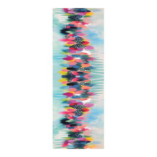 EttaVee's Brush Strokes 103 Silk Blend Shawl – Lightweight Dressy Wrap for Women