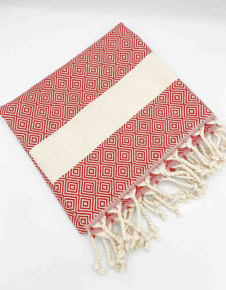 Diamond Hand Towel | Oversized Cotton Diamond Weave Towel