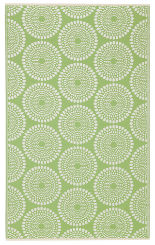 Rio Green Medallion Reversible Outdoor Patio Rug