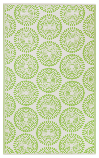Rio Green Medallion Reversible Outdoor Patio Rug
