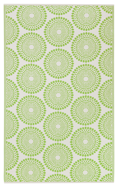 Rio Green Medallion Reversible Outdoor Patio Rug