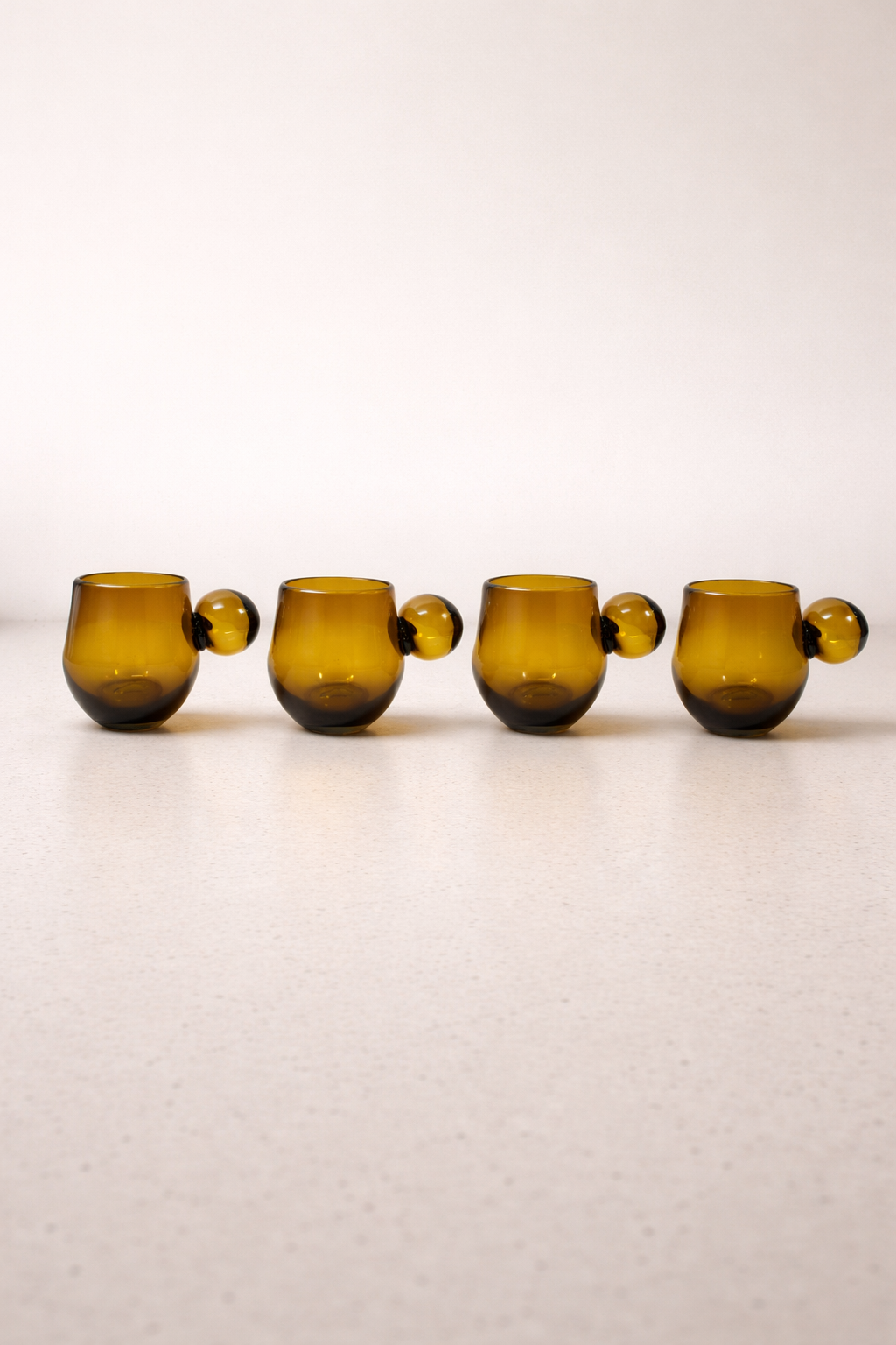 Roo Amber Recycled Glasses Set of 4
