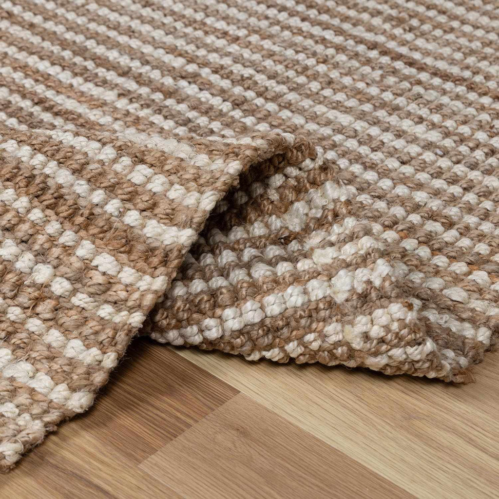 Ambel Tan Camel Jute Area Rug – Natural Handwoven Eco-Friendly Carpet