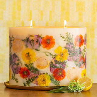 Gold Centerpiece Botanical Candle Plate