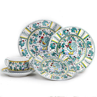 ORVIETO GREEN ROOSTER: 5 Pieces Place Setting