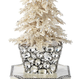 Flocked Crystal Tree Stocking Holder