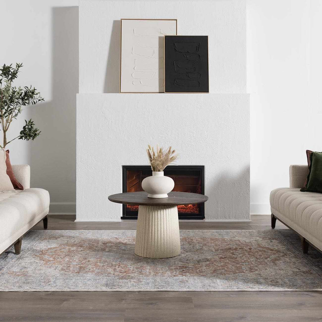 Emke Flat Pile Washable Rug – Low Maintenance Modern Area Carpet