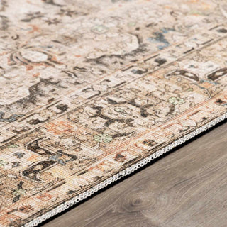 Standon Vintage Flat Pile Washable Rug – Low Pile Classic Home Carpet