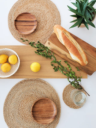 Kata Natural Placemat Set (4) | Handwoven Jute Table Placemats