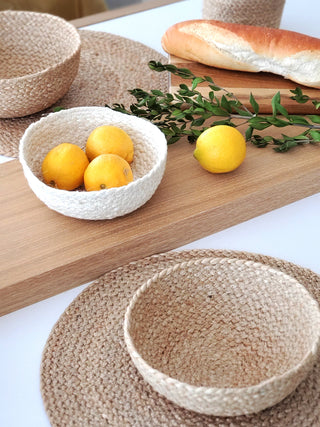 Kata Natural Placemat Set (4) | Handwoven Jute Table Placemats