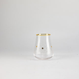 Nourhan - Jug with 6 Tall glass cups - Gold