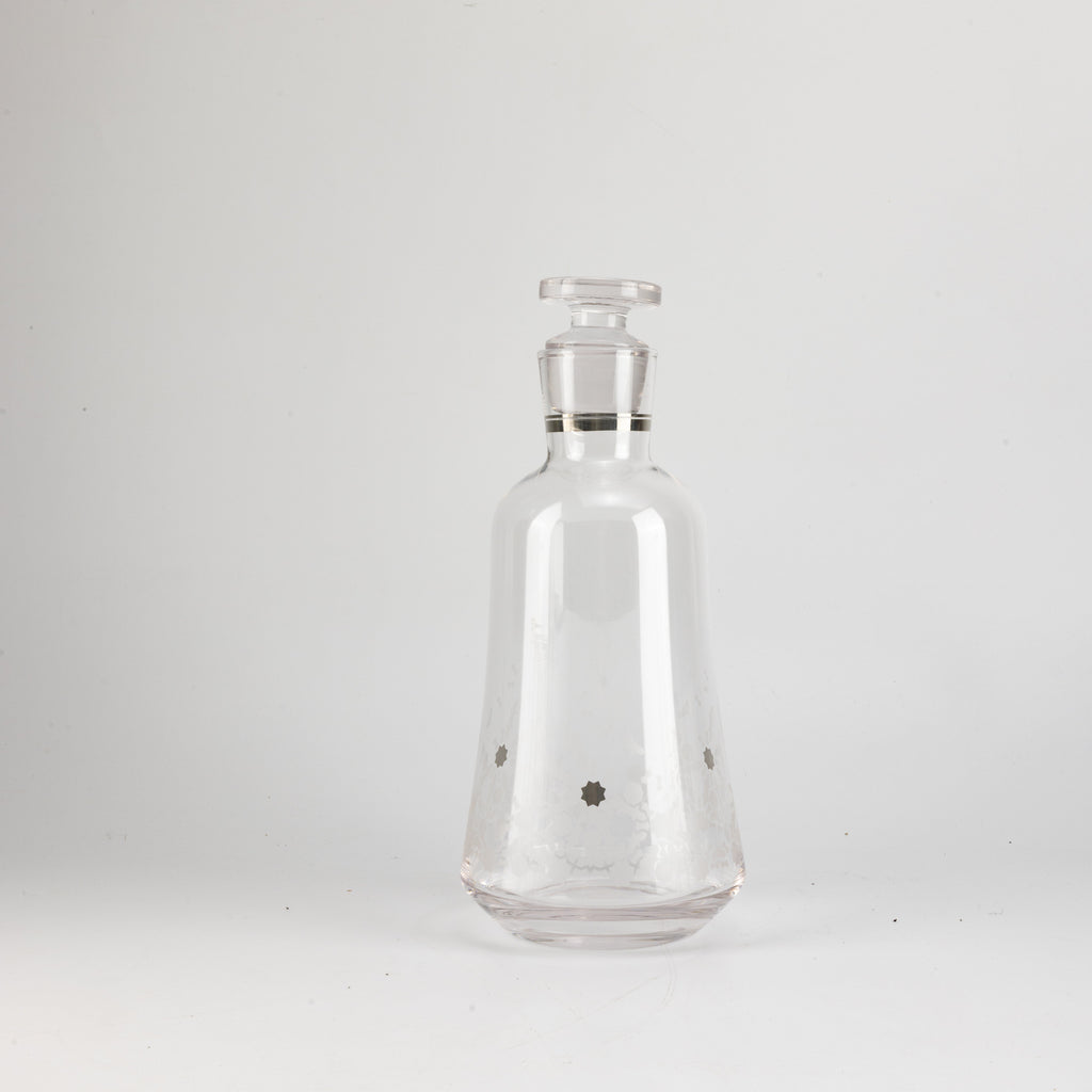 Nourhan - Jug with 6 Tall glass cups - Silver