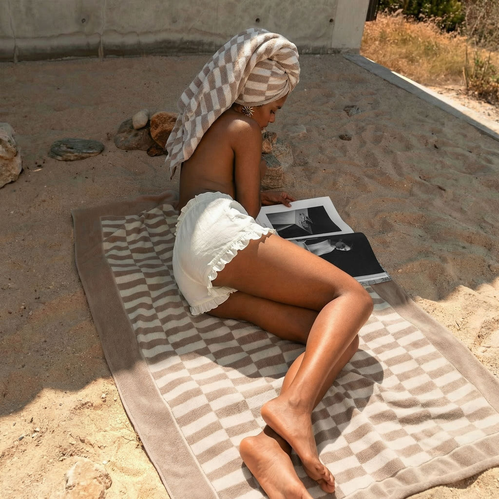 Pietra Checkered Australian Cotton Towels