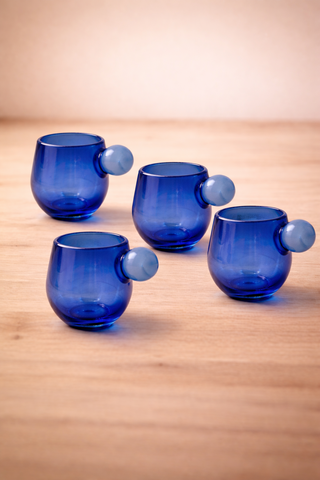 Salinas Blue Recycled Glasses Set of 4
