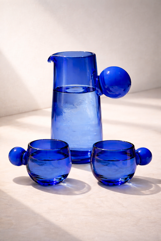 Salinas Blue Recycled Glasses Set of 4