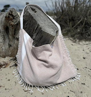 3-in-1 Cotton Beach Bag, Towel & Chair Cover – Solid Collection