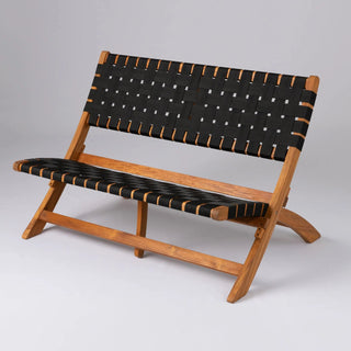Sava Indoor Outdoor Folding Bench in Acacia Wood | Teak-Toned Portable Seating