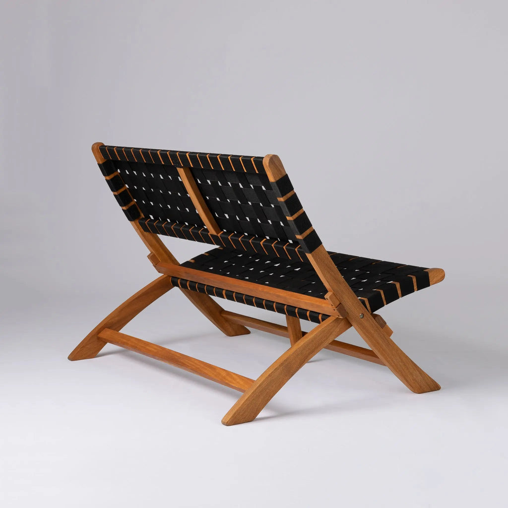 Sava Indoor Outdoor Folding Bench in Acacia Wood | Teak-Toned Portable Seating
