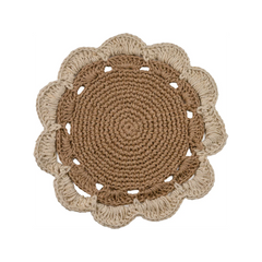 Cotswolds Jute Placemat with Scalloped Edge – Ivory or Natural Edge