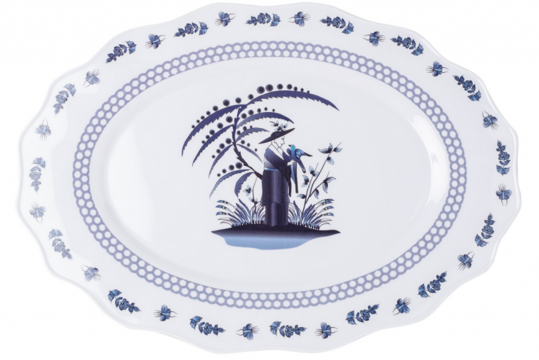 Blue & White Figurine Melamine Dinnerware Collection