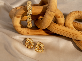 Nathalia Sculpted Hammered Earrings