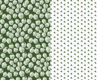 Reversible Moss Green Ginger Jar Swiss Dot Gift Wrap | Elegant Double-Sided Wrap