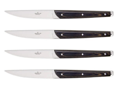 Hampton Forge Pakkawood Steak Knives, Set of 4, wood/parawood/stainless steel