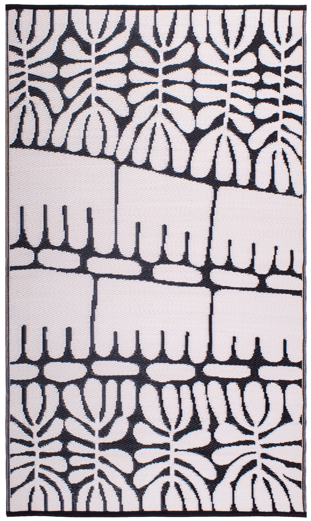 Serowe Black & White Reversible Outdoor Patio Rug