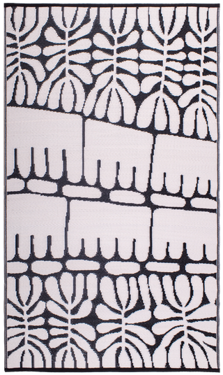 Serowe Black & White Reversible Outdoor Patio Rug