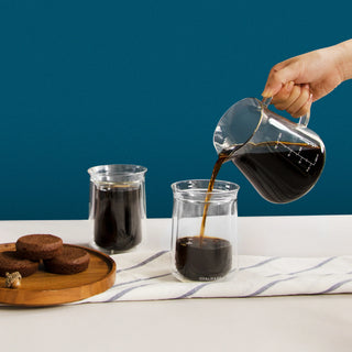 Glass Pour-Over Coffee Range Server with Lid – 20 oz or 27 oz