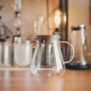 Glass Pour-Over Coffee Range Server with Lid – 20 oz or 27 oz