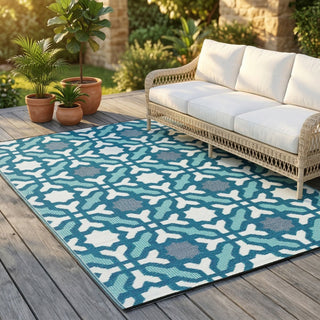 Seville Farmhouse Reversible Outdoor Patio Rug