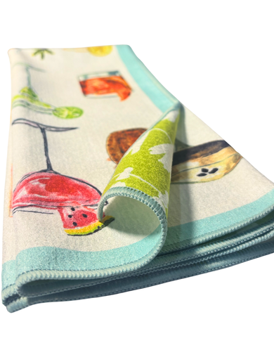 Shaken, Not Stirred Double-Sided Art Tea Towel