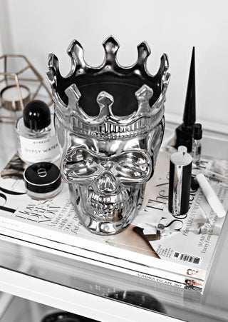 Silver Maximilien Skull Candle | Monte Cristo Collection